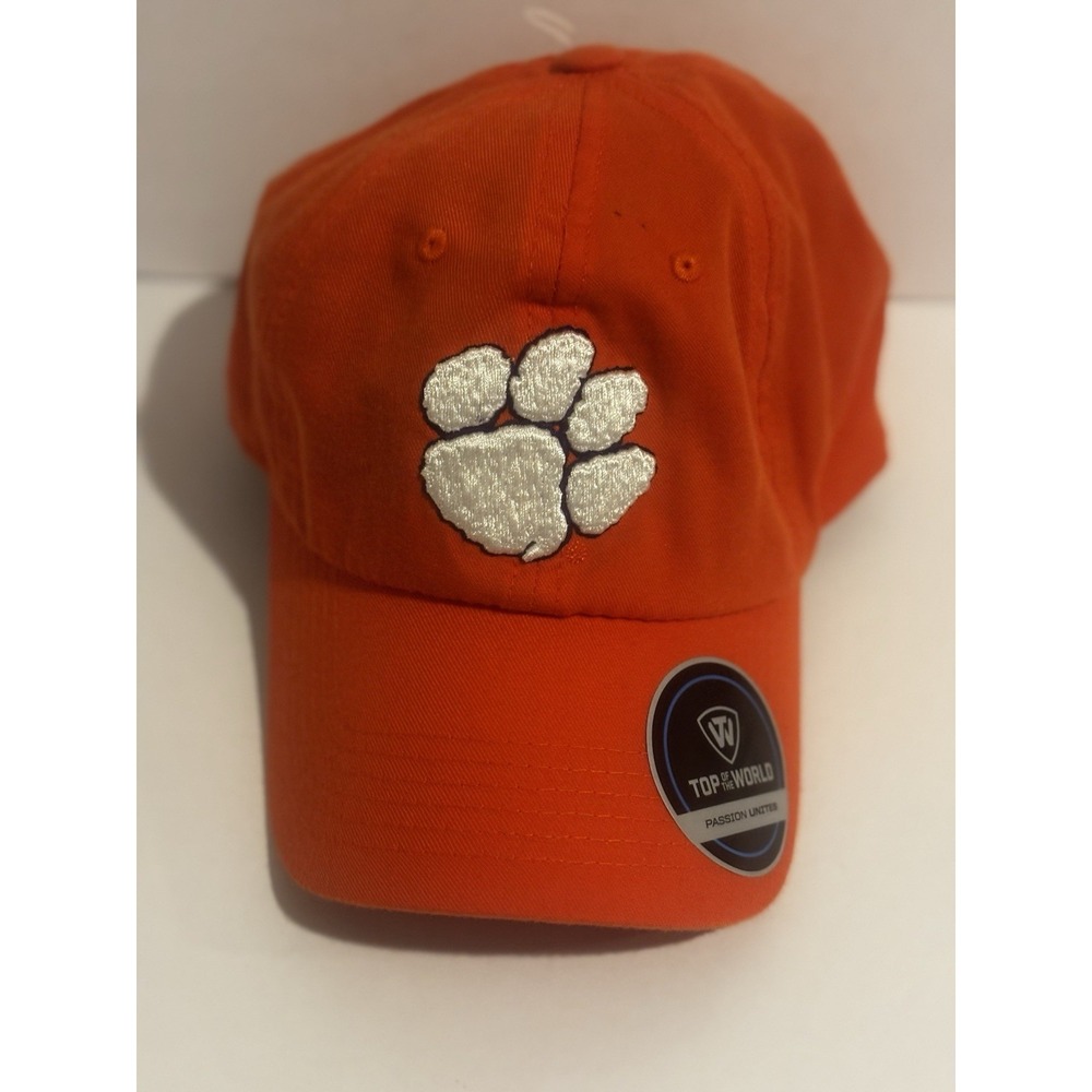 NEW Clemson Tigers Paw Hat Top World Cap Orange Purple Adjustable Strapback NCAA